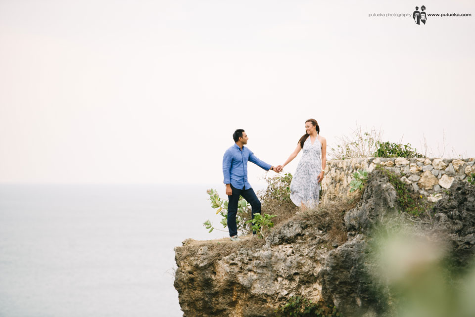 Holding hand with you on Bali pre wedding photography is the best moment i have