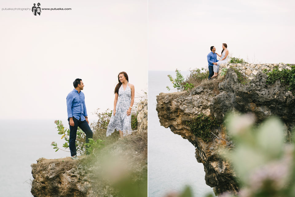 Take a engagement photoshoot on the edge of Bali cliff