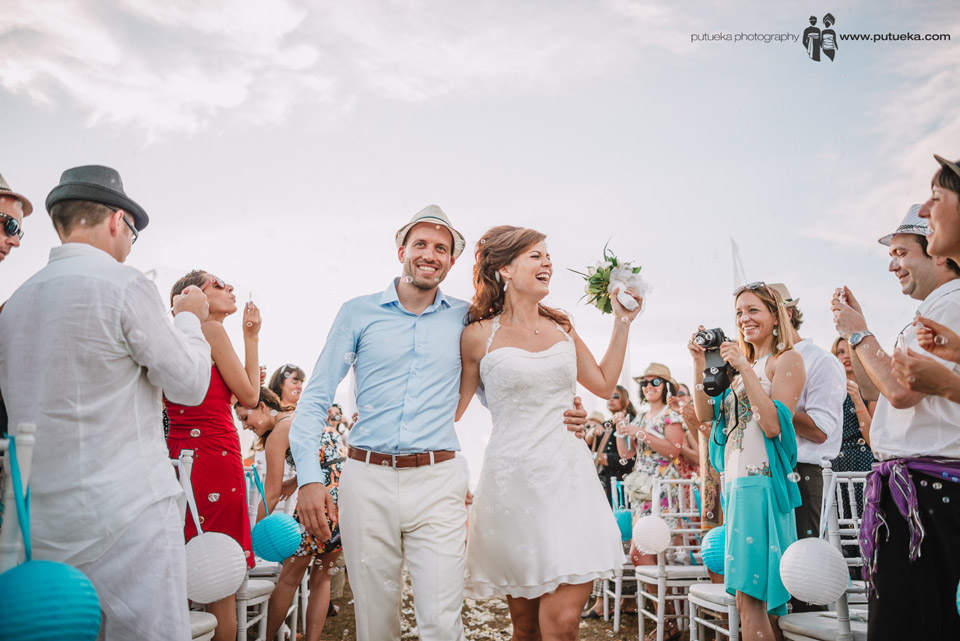 The happiness of Camille and Perrick from their wedding in bali