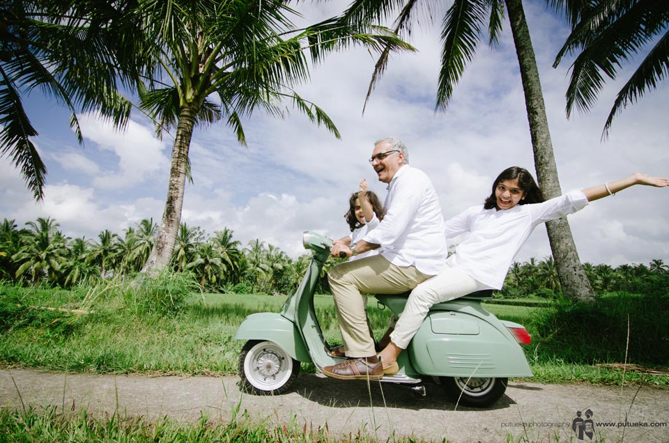 Happiness moment riding scooter in Bali that they can't forget