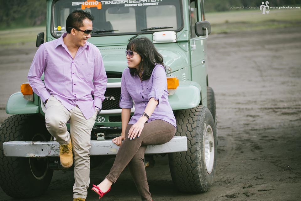 Romantic chit chat at majestic Bromo mountain