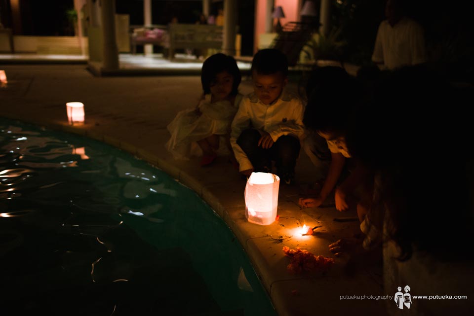 Kids playing with candle
